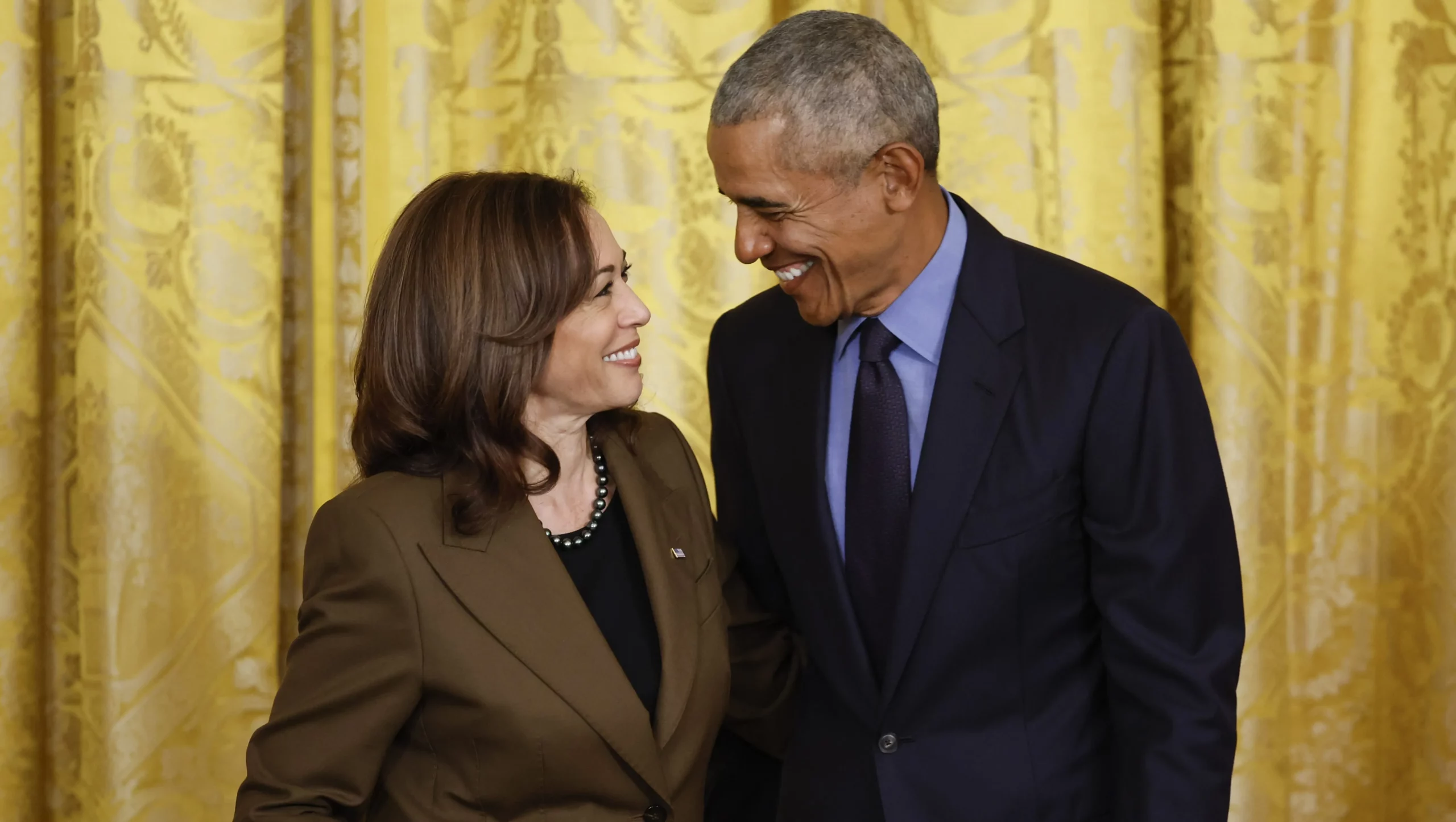 Barack and Michelle Obama show support for Kamala Harris in Hollywood Life endorsement.